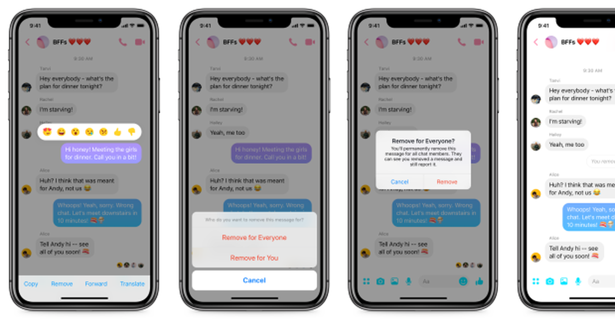 Facebook bắt đầu triển khai nút ‘Unsend’ trong Messenger