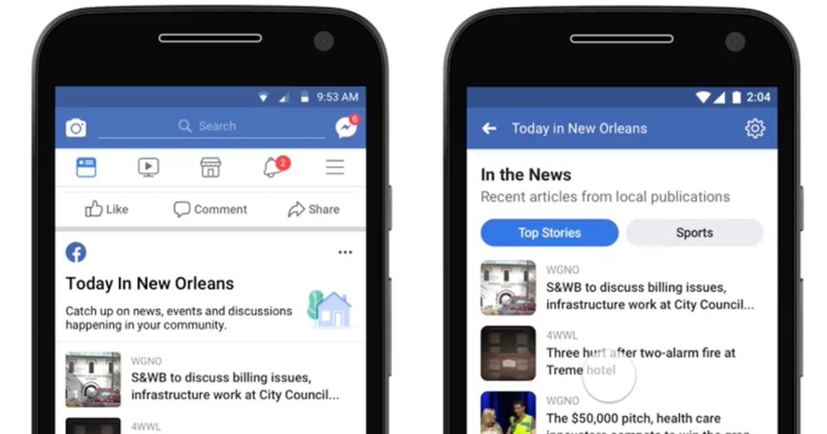 Ngăn tin giả, Facebook cung cấp thêm kênh tin tức địa phương