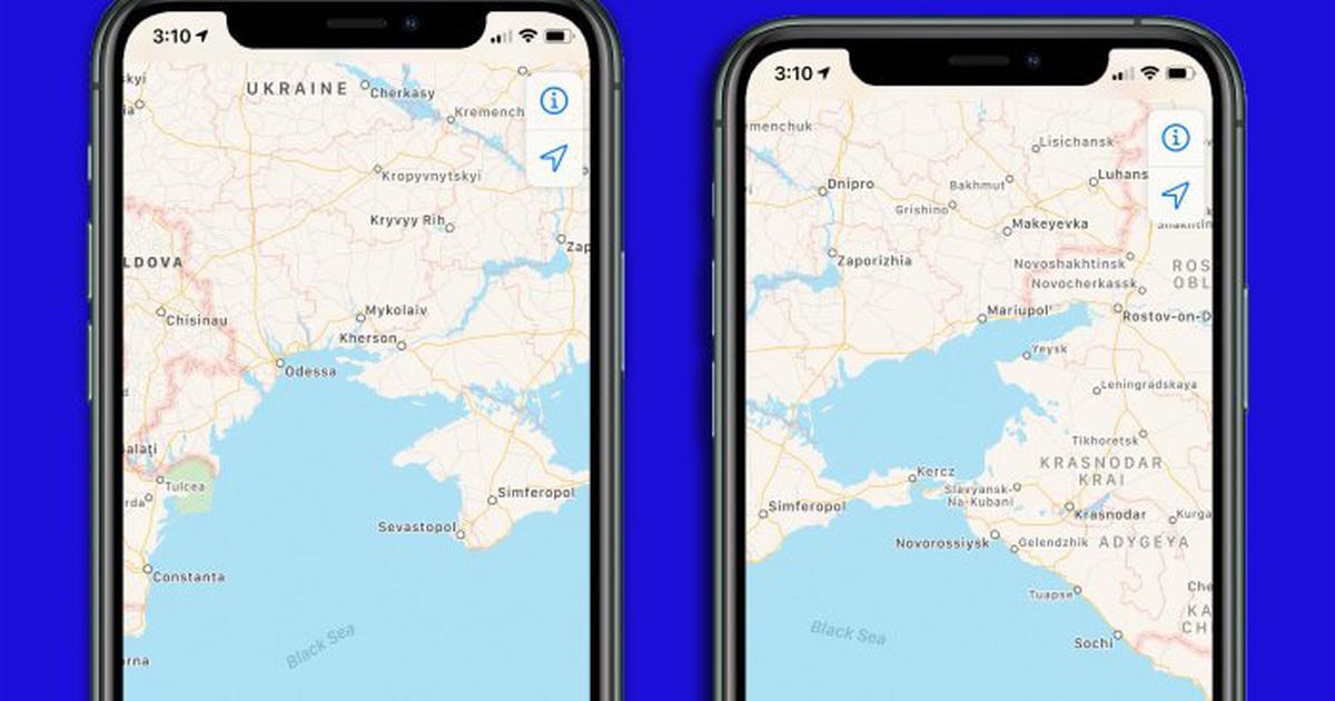 Đánh dấu Crimea thuộc Nga, Apple muốn lấn sân sang chính trị?