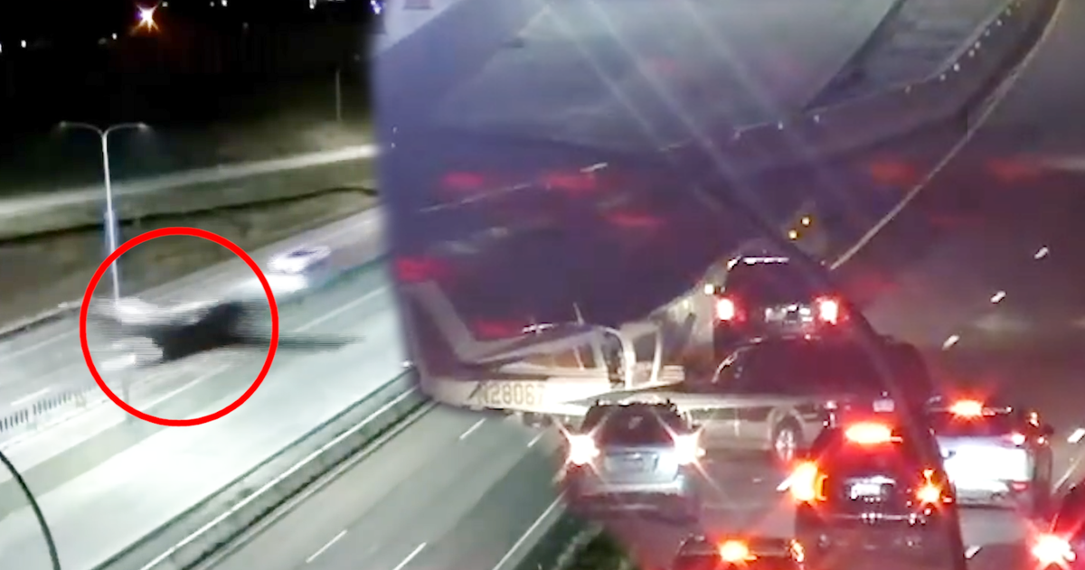 Khoảnh Khắc Máy Bay Đáp Khẩn Cấp, Đè Ôtô Trên Cao Tốc Mỹ Khoảnh Khắc Máy Bay Đáp Khẩn Cấp, Đè Ôtô Trên Cao Tốc Mỹ
