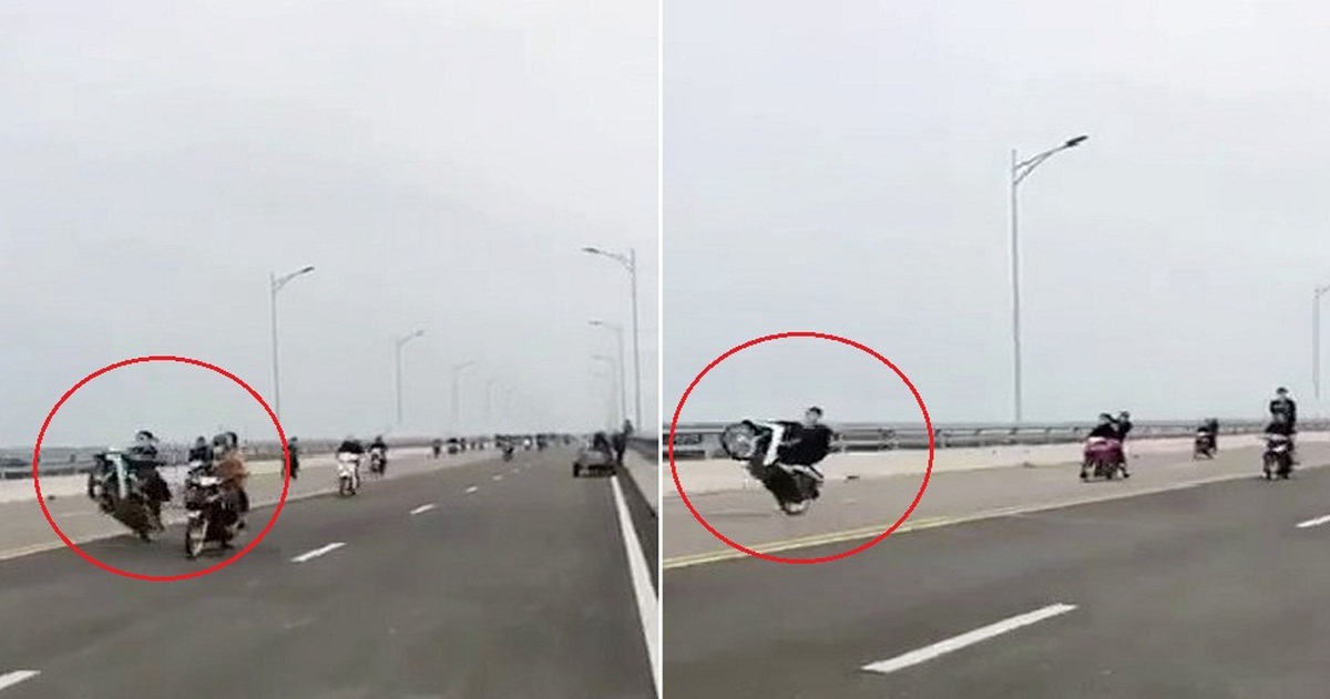 Triệu tập hàng chục thanh niên ‘bốc đầu’ xe máy trên cầu Cửa Hội