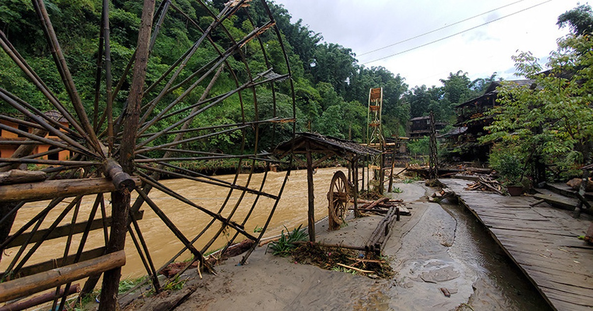 Khu du lịch bản Cát Cát - Sa Pa hư hỏng nhiều hạng mục do mưa lũ, thiệt hại 2 tỉ đồng