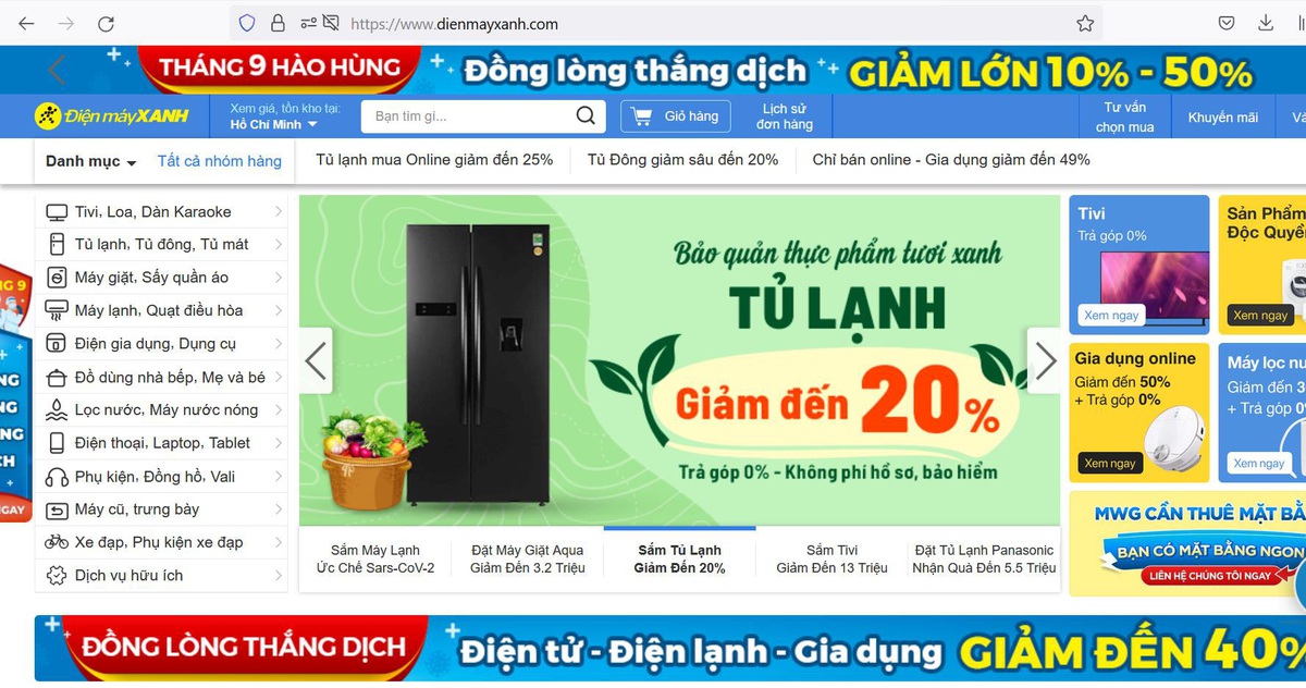 Ba trang web của MWG dẫn đầu top thương mại điện tử Việt Nam