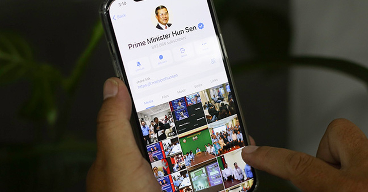 Kênh Telegram của ông Hun Sen 'hút' người theo dõi