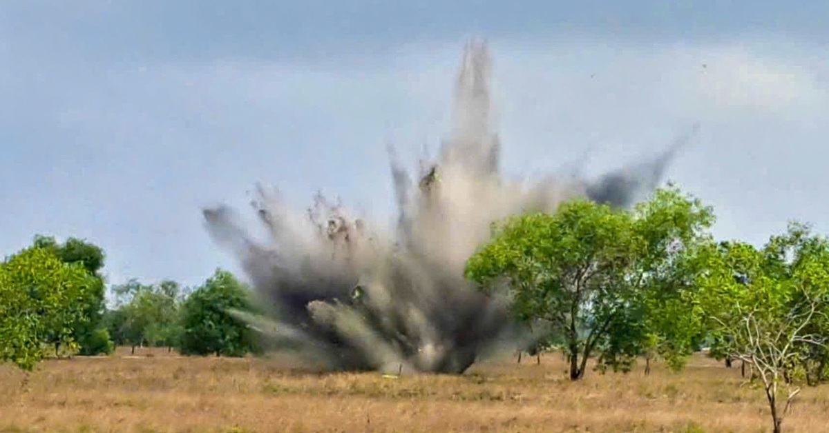 Hủy nổ tại chỗ 63 quả đạn pháo, trả lại đất sạch để dựng trang trại