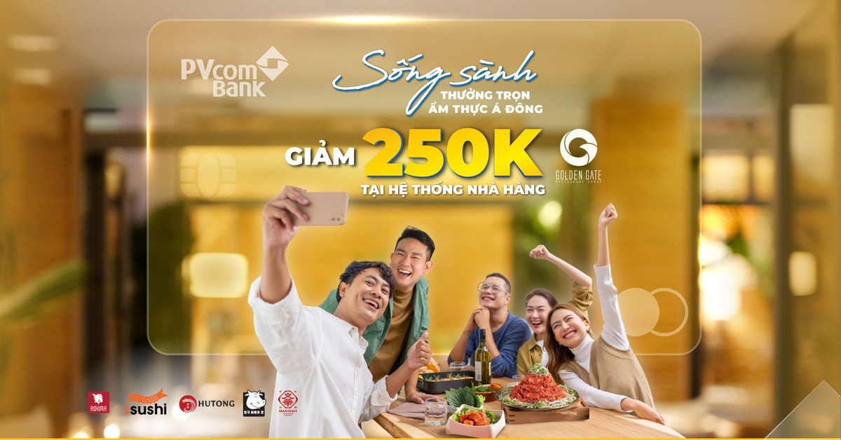 PvcomBank ưu đãi cho chủ thẻ thanh toán tại Golden Gate