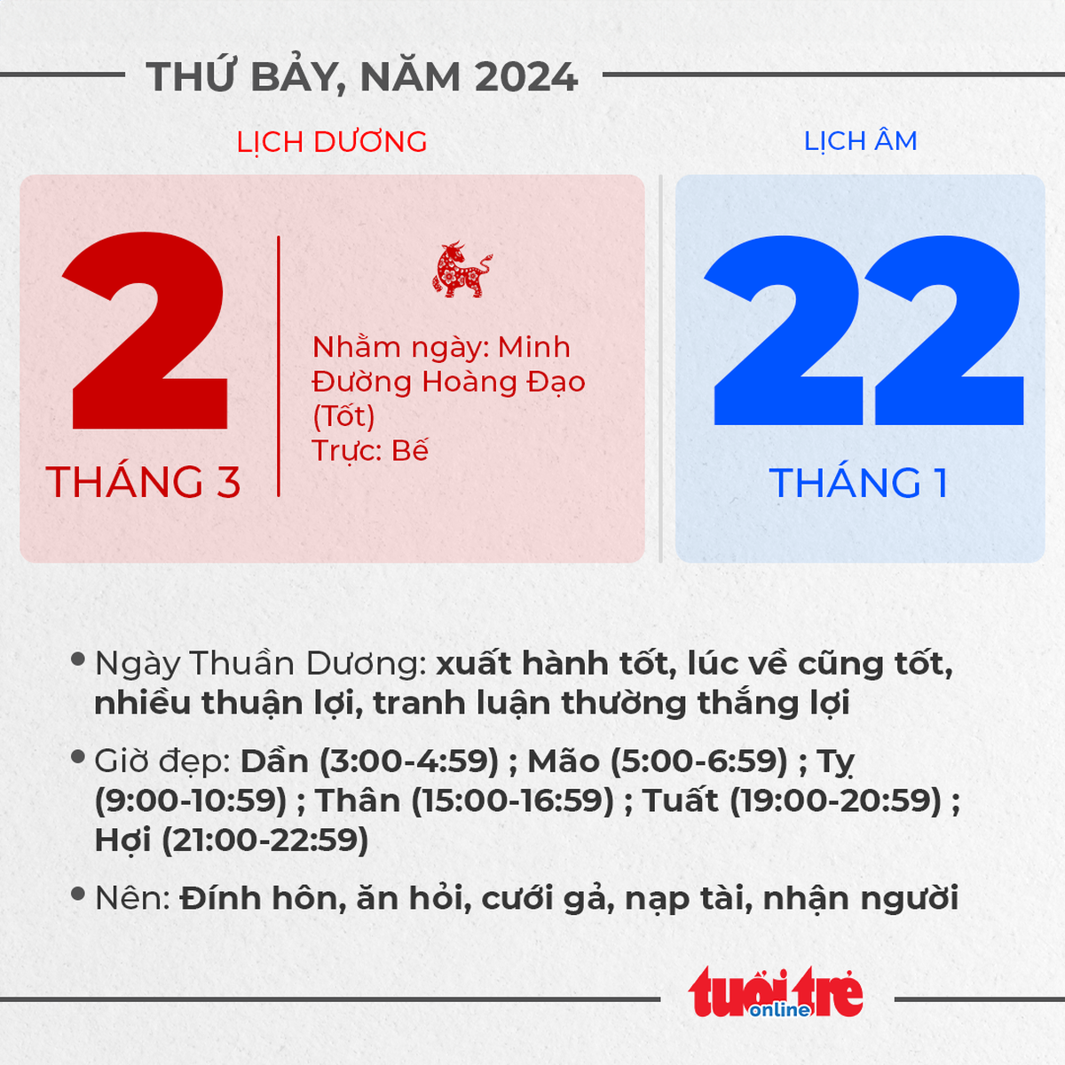 2. Thứ bảy, ngày 2 tháng 3 năm 2024