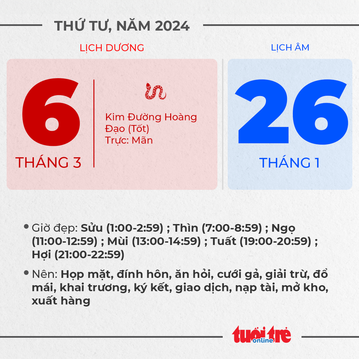 3. Thứ tư, ngày 6 tháng 3 năm 2024