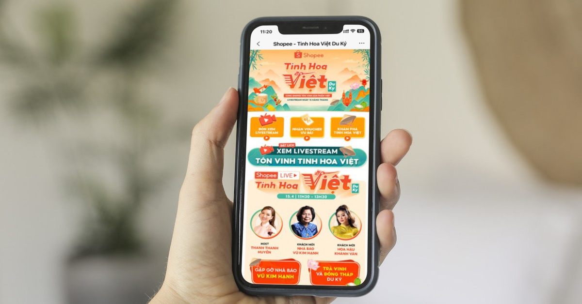 Livestream lan tỏa giá trị sản phẩm Việt trên Shopee