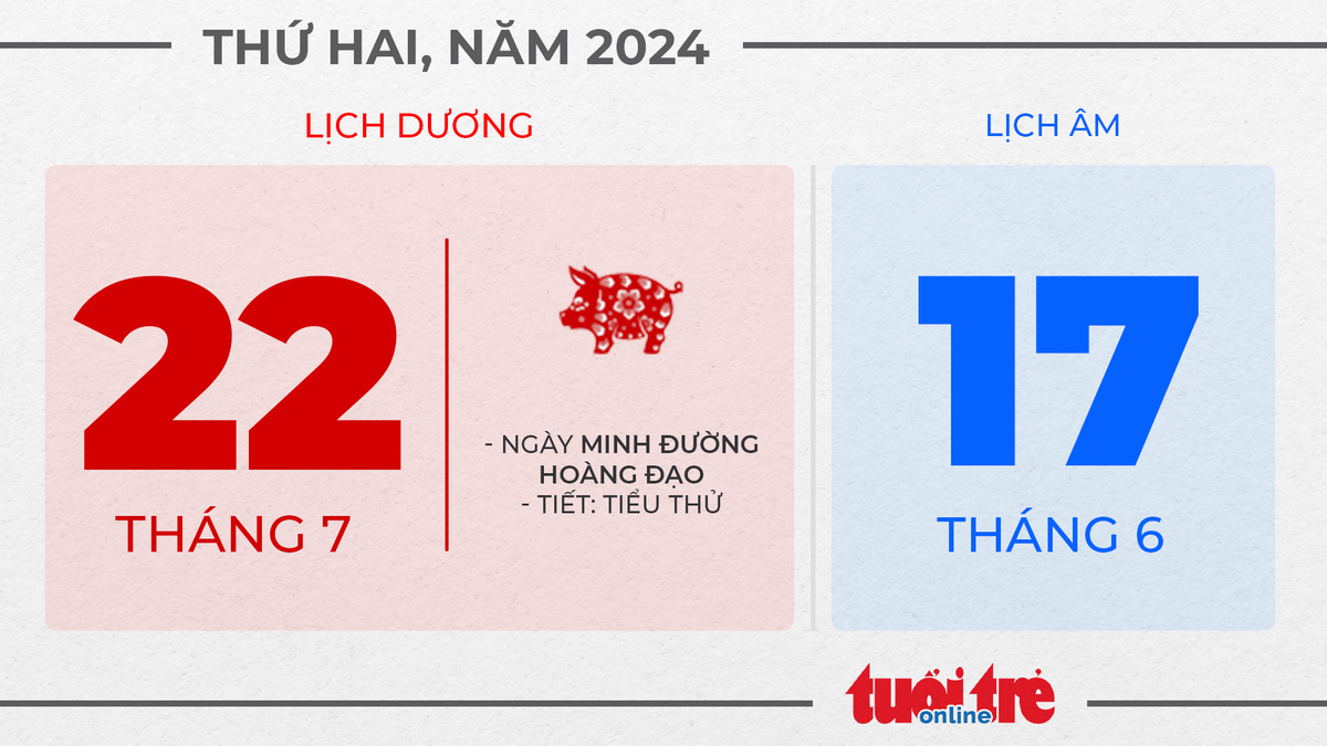 7. Thứ hai, ngày 22 tháng 7 năm 2024