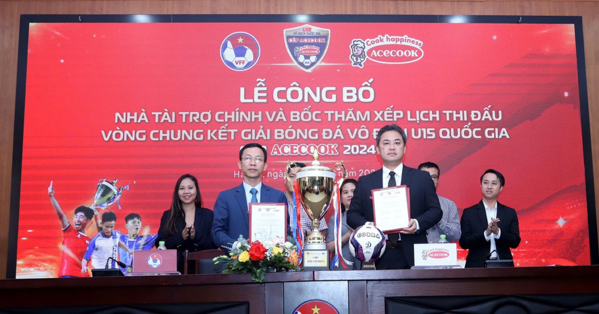 Công bố nhà tài trợ chính Giải Bóng đá vô địch 
U15 quốc gia - Cúp Acecook 2024