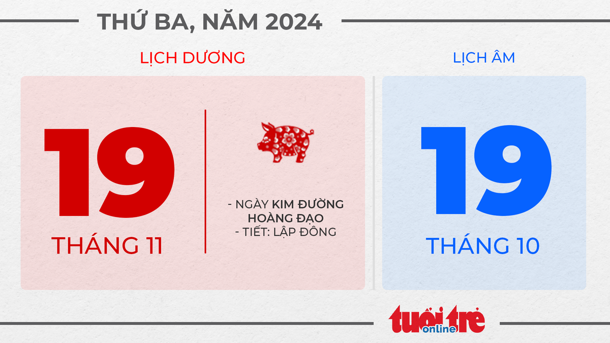 10. Thứ ba, ngày 19 tháng 11 năm 2024