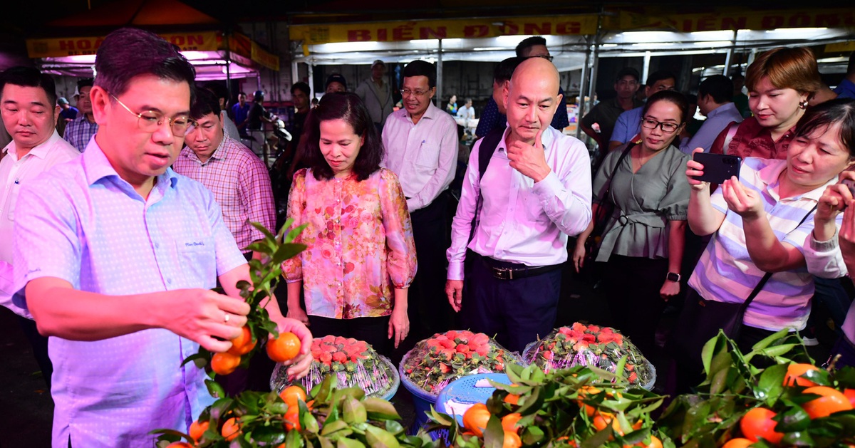 Xuyên đêm kiểm tra chợ đầu mối trái cây, thịt heo trước Tết, vẫn lo về an toàn thực phẩm