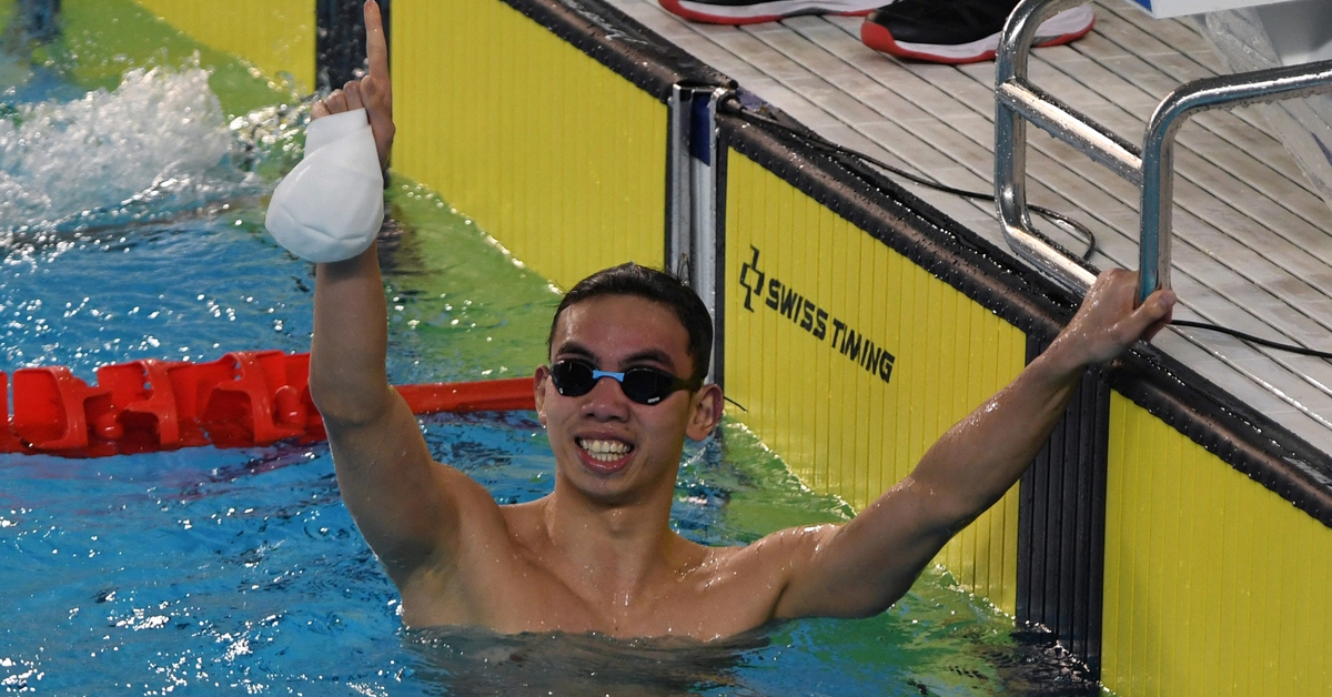 Huy Hoàng lại xuất sắc, mang về thêm huy chương vàng lịch sử ở giải bơi châu Á