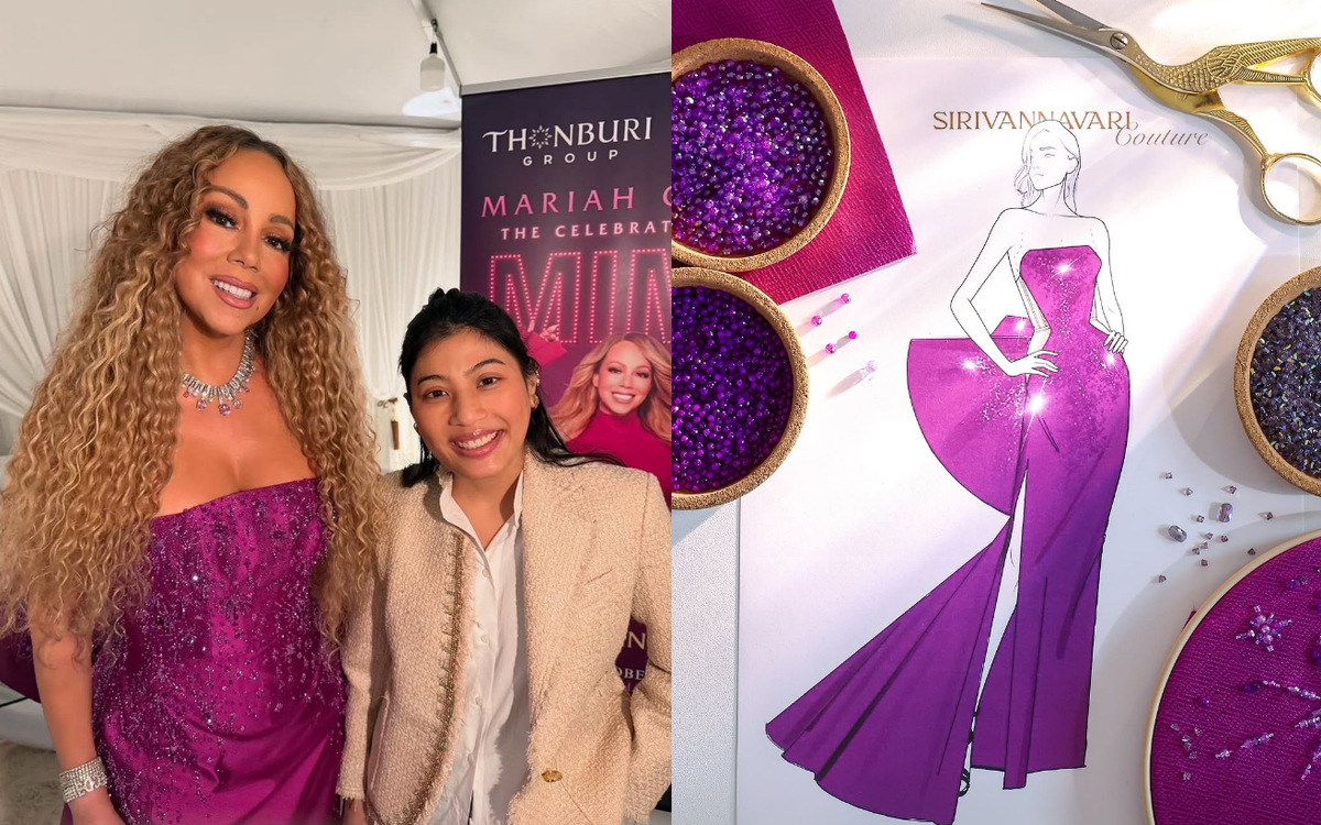 Công chúa Thái Lan thiết kế váy lụa cho Mariah Carey trong đêm nhạc tại Bangkok