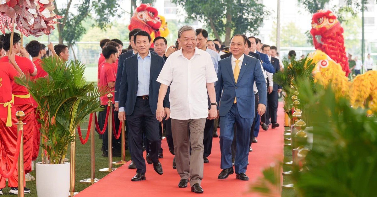 Tổng Bí thư Tô Lâm dự lễ khởi công sân vận động mái vòm hiện đại nhất Việt Nam