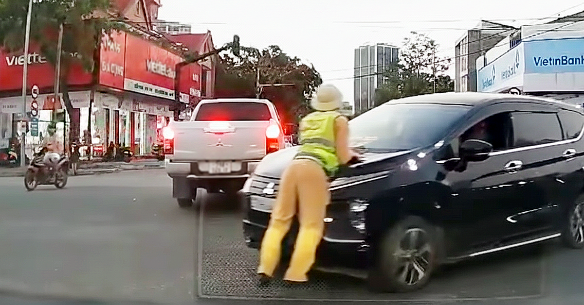 Thiếu tá cảnh sát giao thông bị hất lên nắp capô giờ tan tầm