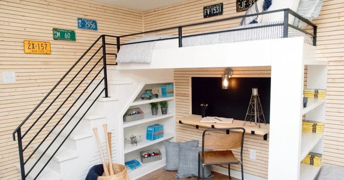 12 mẫu giường gác xép cho phòng ngủ nhỏ thân thiện với trẻ