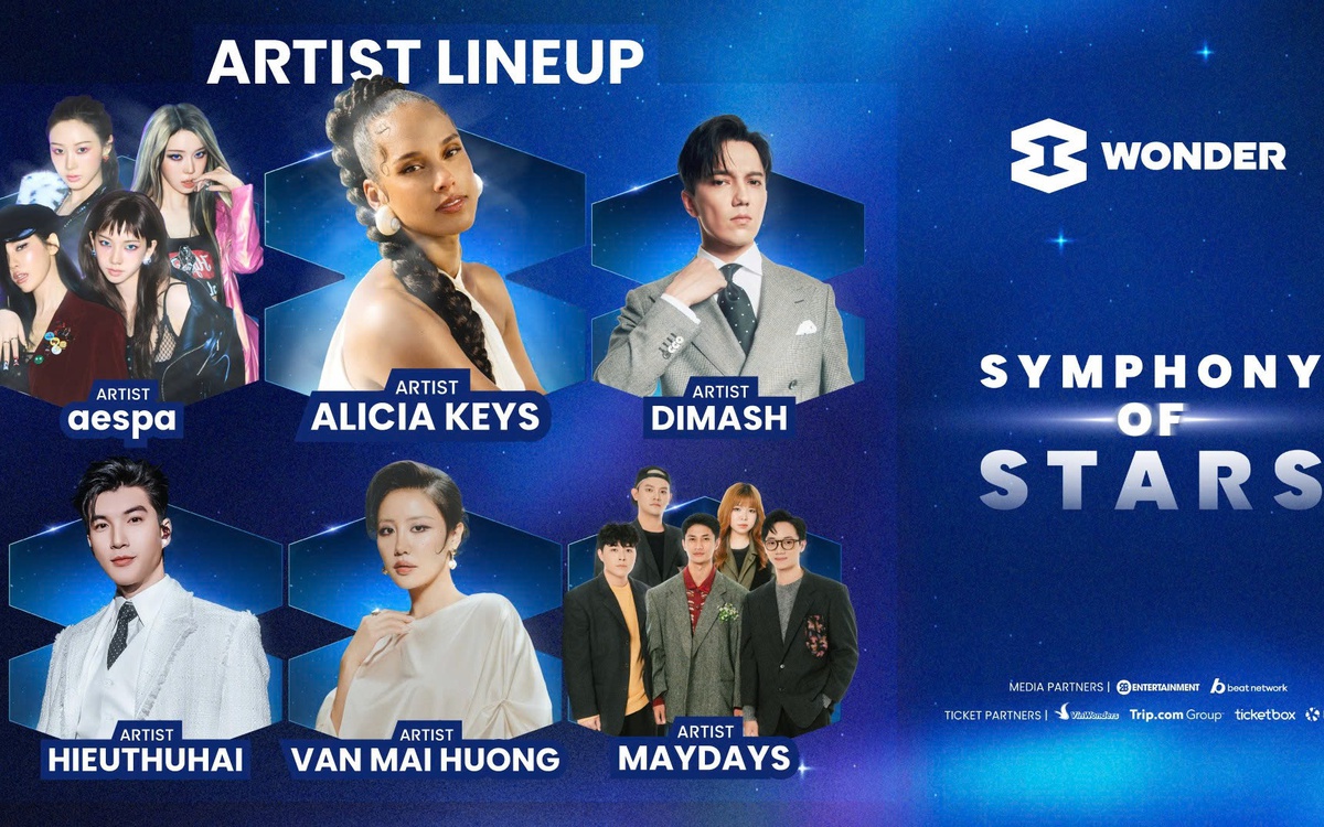 Alicia Keys, aespa, Dimash cùng dàn sao Việt đổ bộ 8Wonder Winter 2025