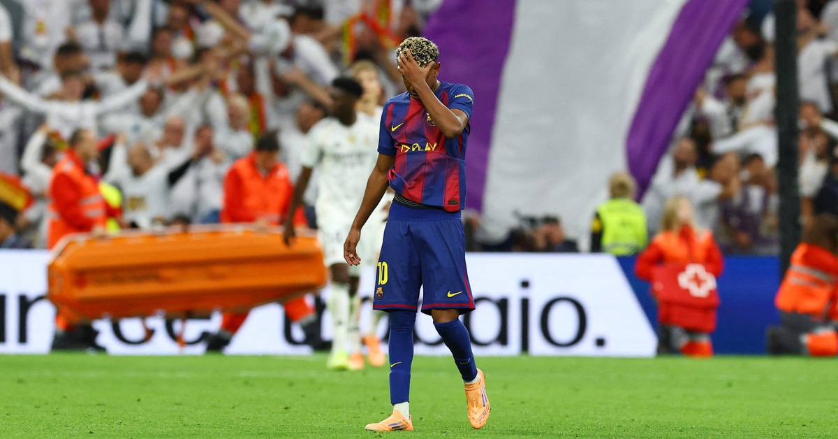 Yamal tắt tiếng, Barca gục ngã trước Real Madrid ở Siêu kinh điển