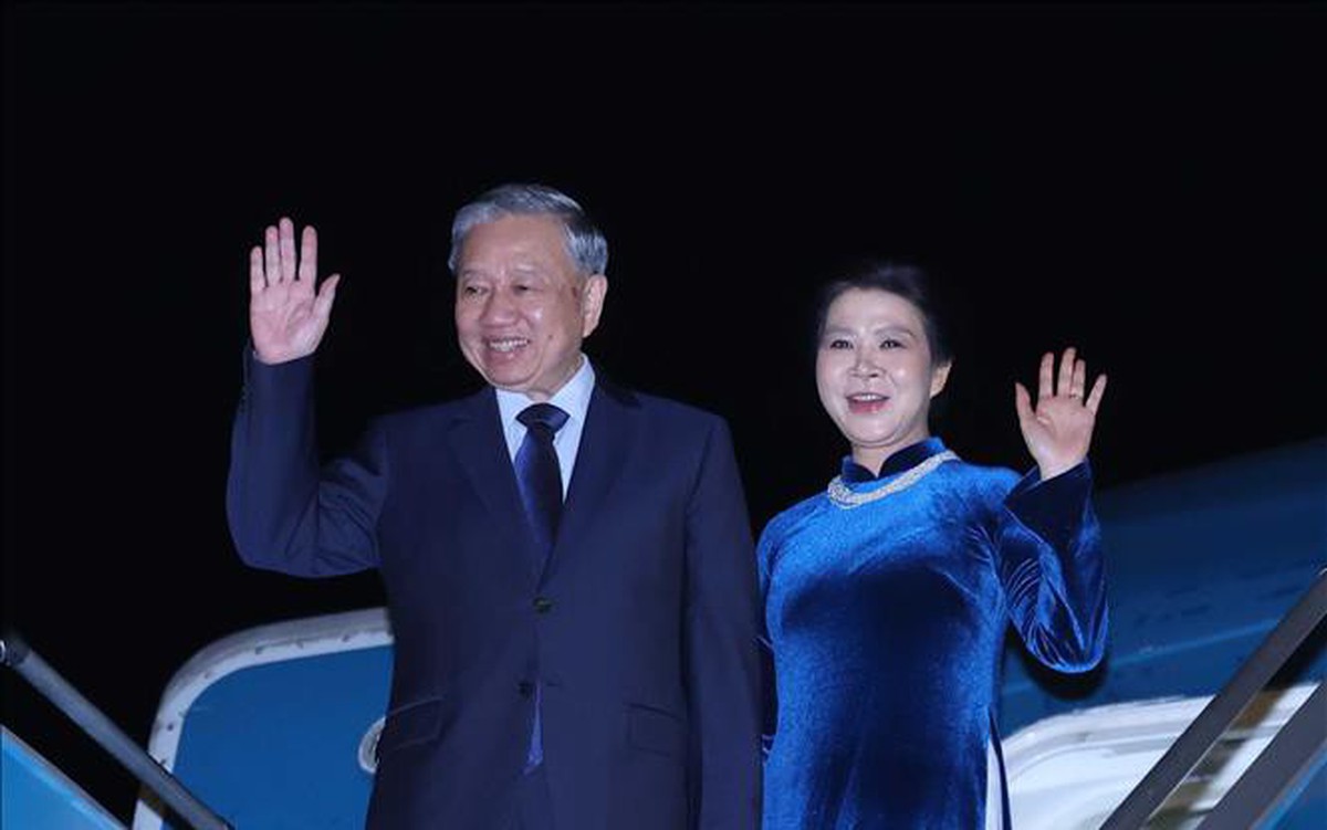 Tổng Bí thư Tô Lâm và Phu nhân lên đường thăm chính thức Anh