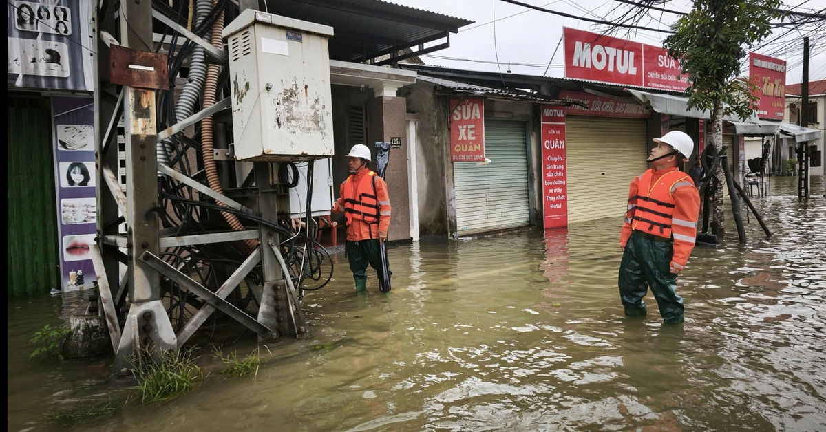 Cấp điện cho vùng lũ ngay khi điều kiện cho phép