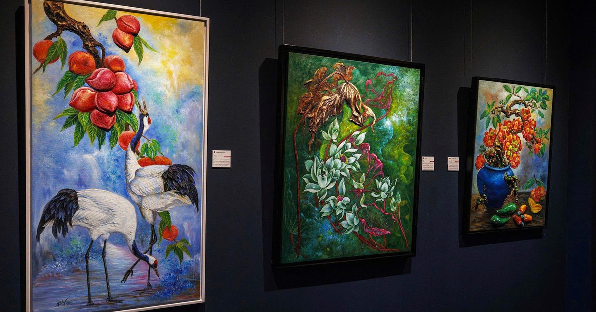 Lần đầu triển lãm tranh sơn dầu đắp nổi 3D của Trương Kim