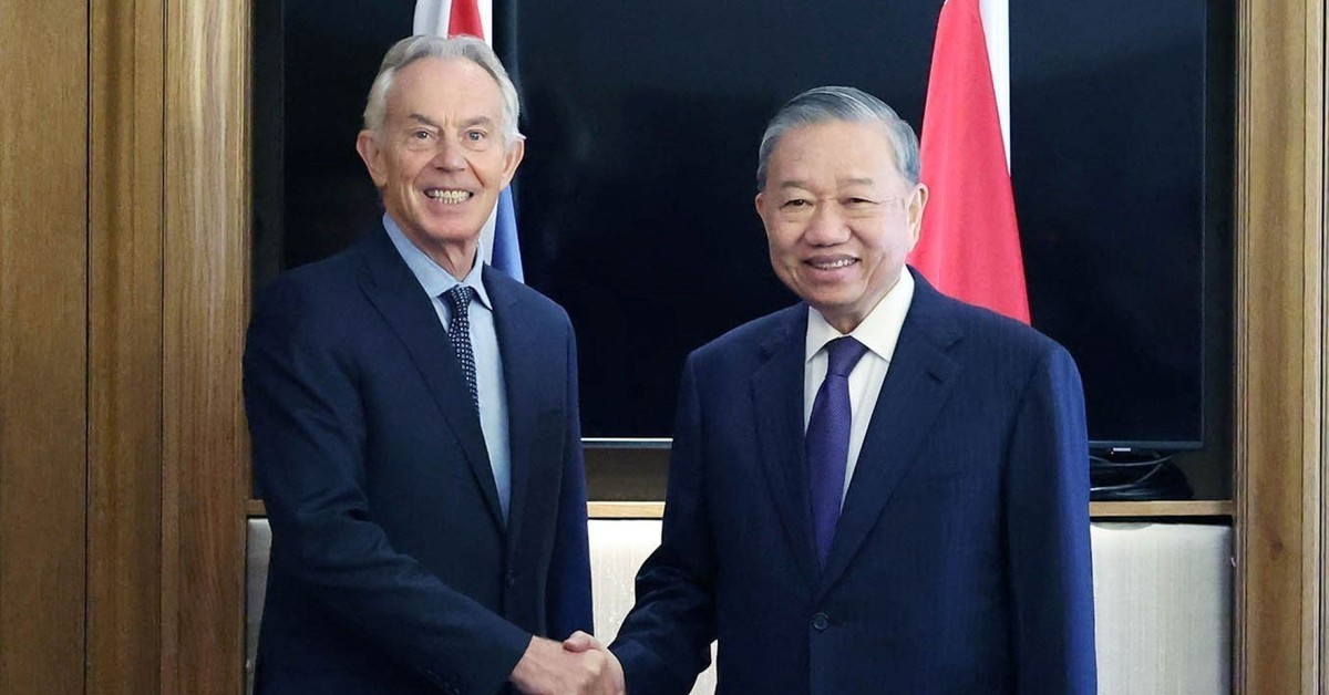 Tổng Bí thư Tô Lâm gặp ông Tony Blair và Chủ tịch Đảng Bảo thủ Anh