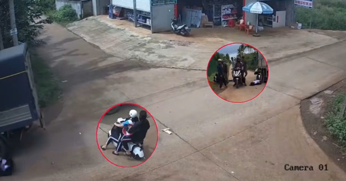 Xe đạp điện chở 3 va chạm xe tải, 1 học sinh chết, 2 em bị thương