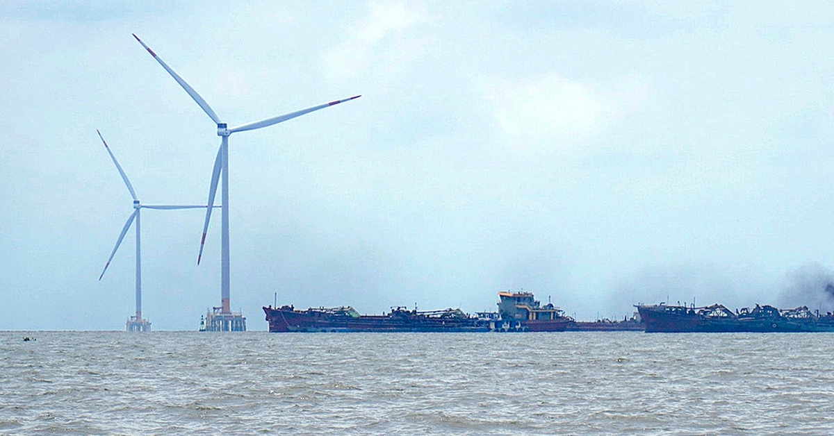 Cát mặn tận thu từ sông Tiền sẽ cấp cho dự án khu đô thị du lịch lấn biển Cần Giờ