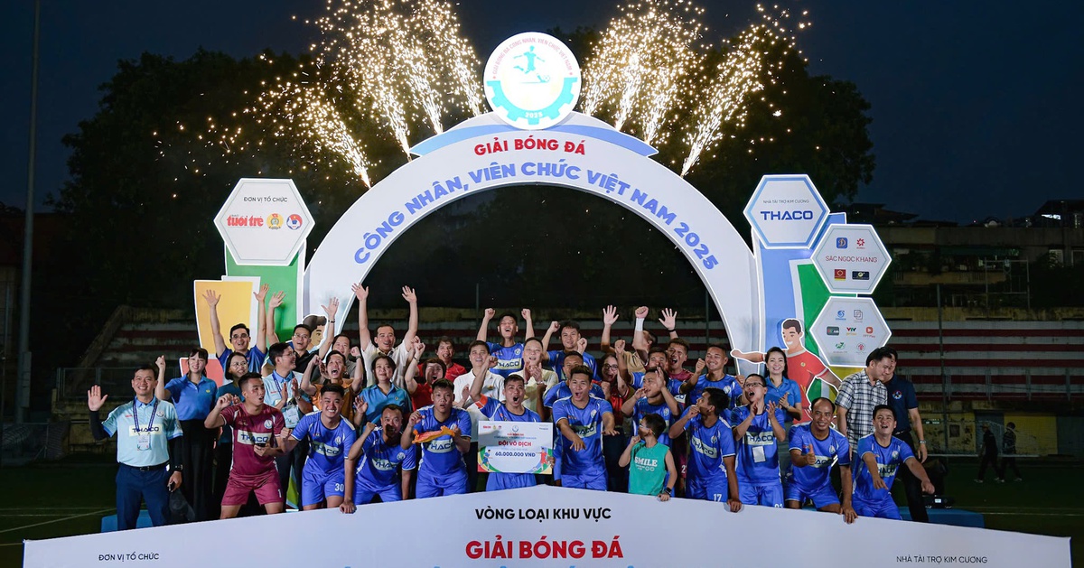 Công đoàn Công An Nhân Dân vô địch khu vực phía Bắc Giải bóng đá công nhân, viên chức Việt Nam