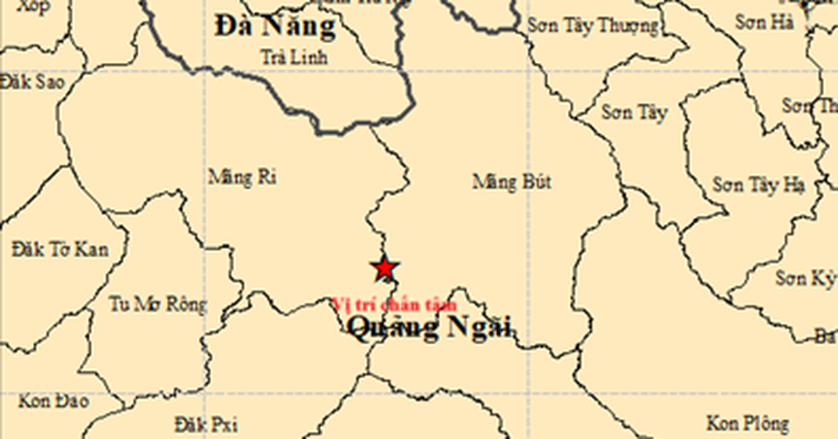 Động đất mạnh 4,9 độ ở Quảng Ngãi lúc rạng sáng