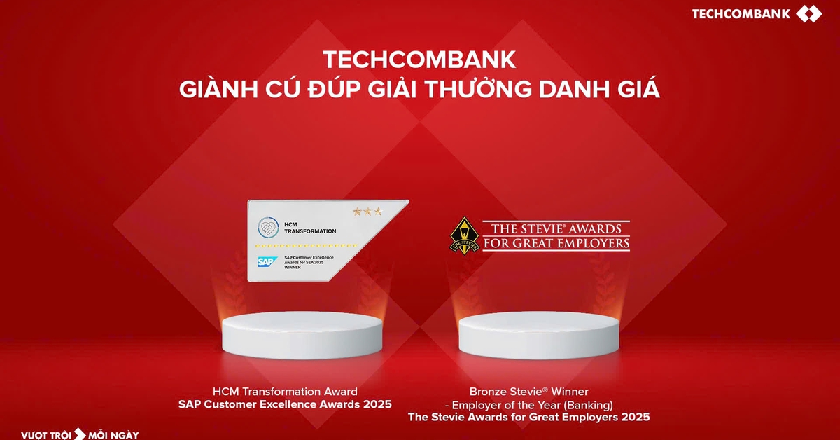 Techcombank giành cú đúp giải thưởng quốc tế về quản trị nhân sự