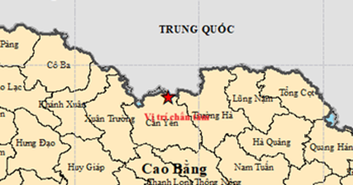 Động đất mạnh 3,4 độ ở Cao Bằng