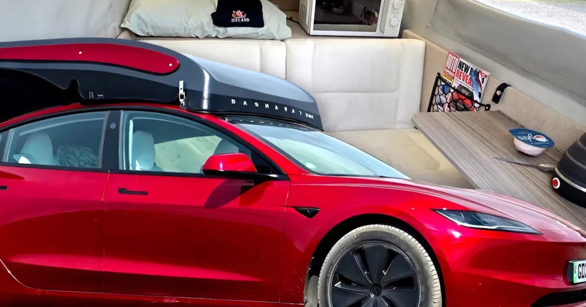 Xe điện cỡ Toyota Corolla Altis thành nhà di động: Đủ tiện nghi, đủ điện sống trong rừng từ 2 ngày