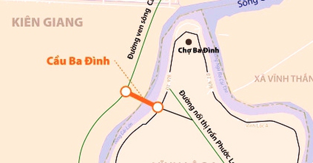 Cà Mau sẽ xây cầu Ba Đình 470 tỉ đồng kết nối với An Giang