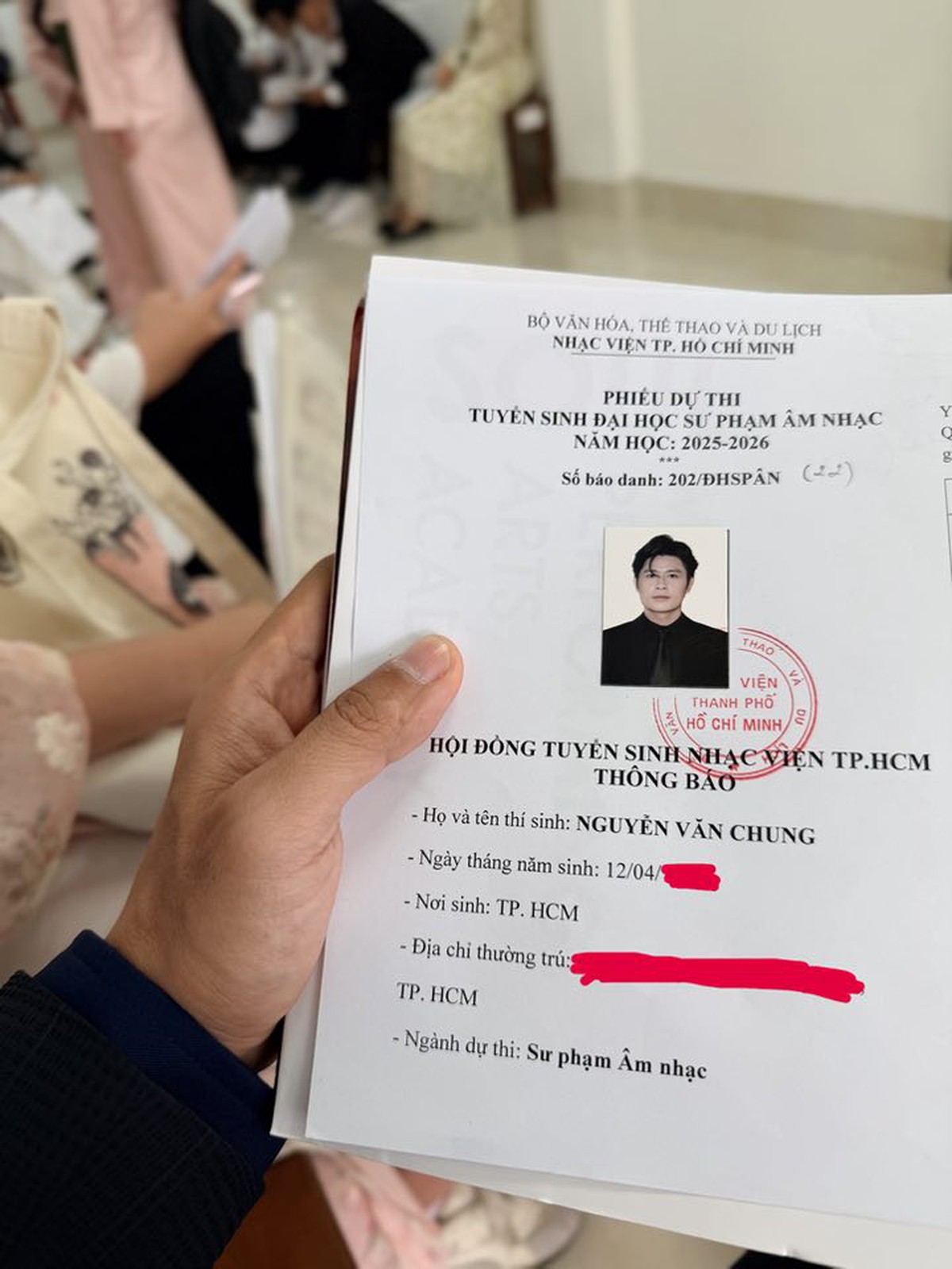 Nhạc sĩ Nguyễn Văn Chung thi sư phạm âm nhạc