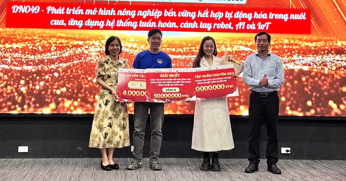 Độc đáo với dự án 'nuôi cua bằng AI, cho cua ăn bằng robot' đạt giải khởi nghiệp