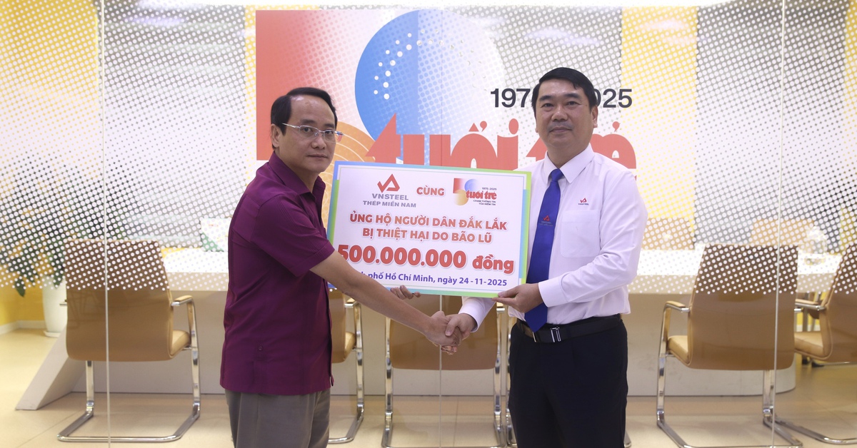 Công ty Thép Miền Nam - VNSTEEL đóng góp 500 triệu ủng hộ bà con tỉnh Đắk Lắk ổn định sau bão lũ