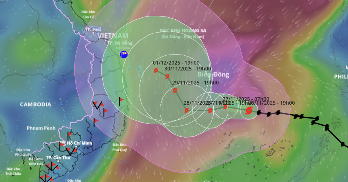 Bão số 15 có thể gây mưa vừa, mưa to ở Đà Nẵng đến Lâm Đồng, nguy cơ ngập lụt, sạt lở