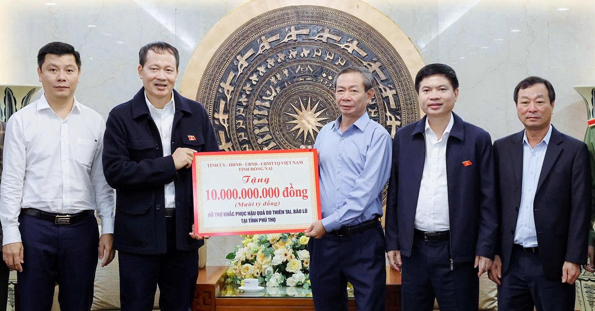 Đồng Nai hỗ trợ 41 tỉ đồng giúp 4 tỉnh miền Bắc khắc phục hậu quả bão lũ