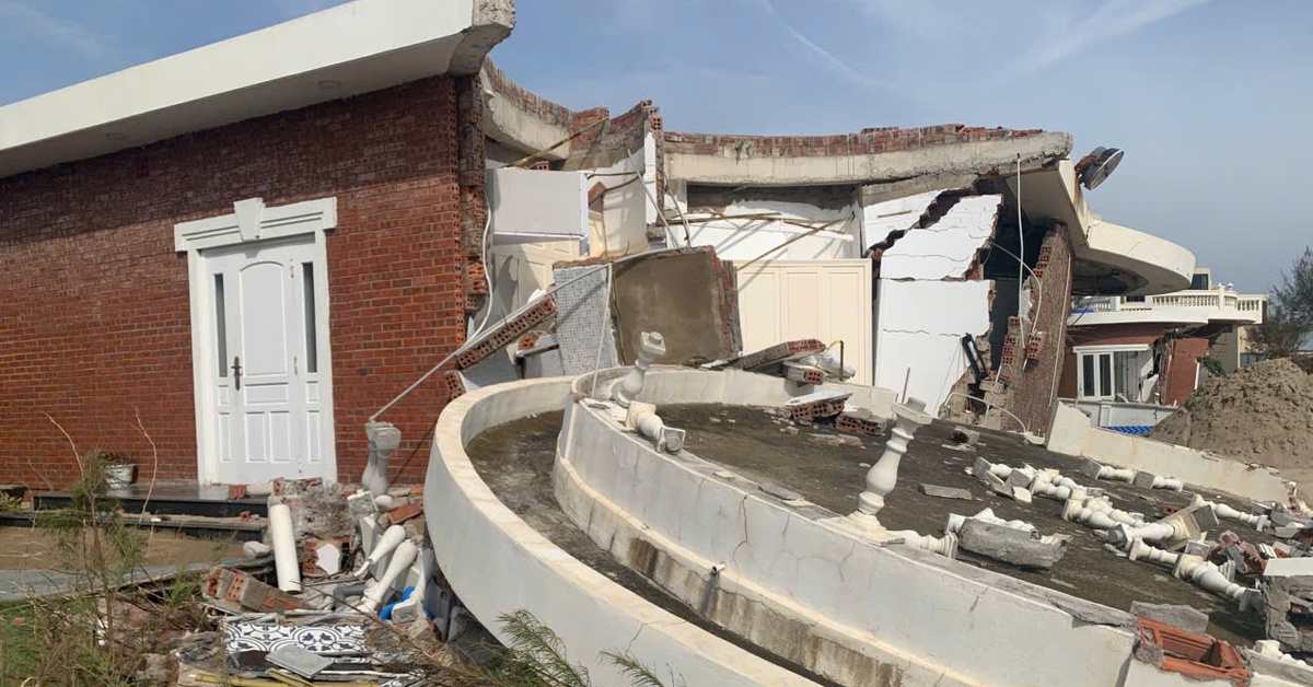 Giám định chất lượng công trình để đánh giá nguyên nhân loạt biệt thự đổ sập, hư hỏng sau bão