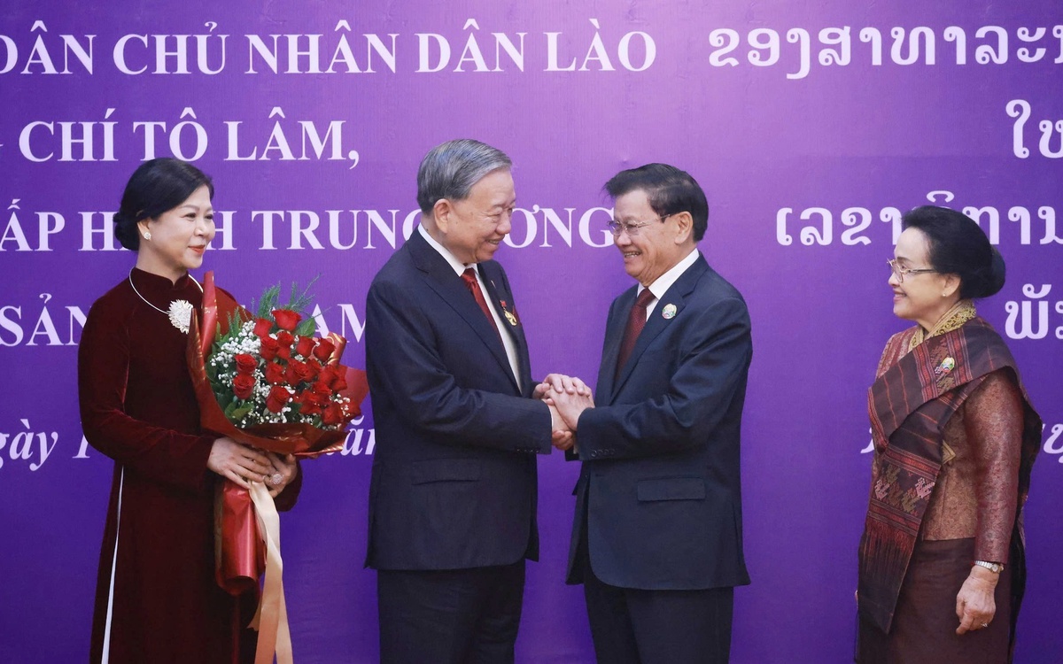 Lào trao tặng Tổng Bí thư Tô Lâm huân chương cao quý nhất