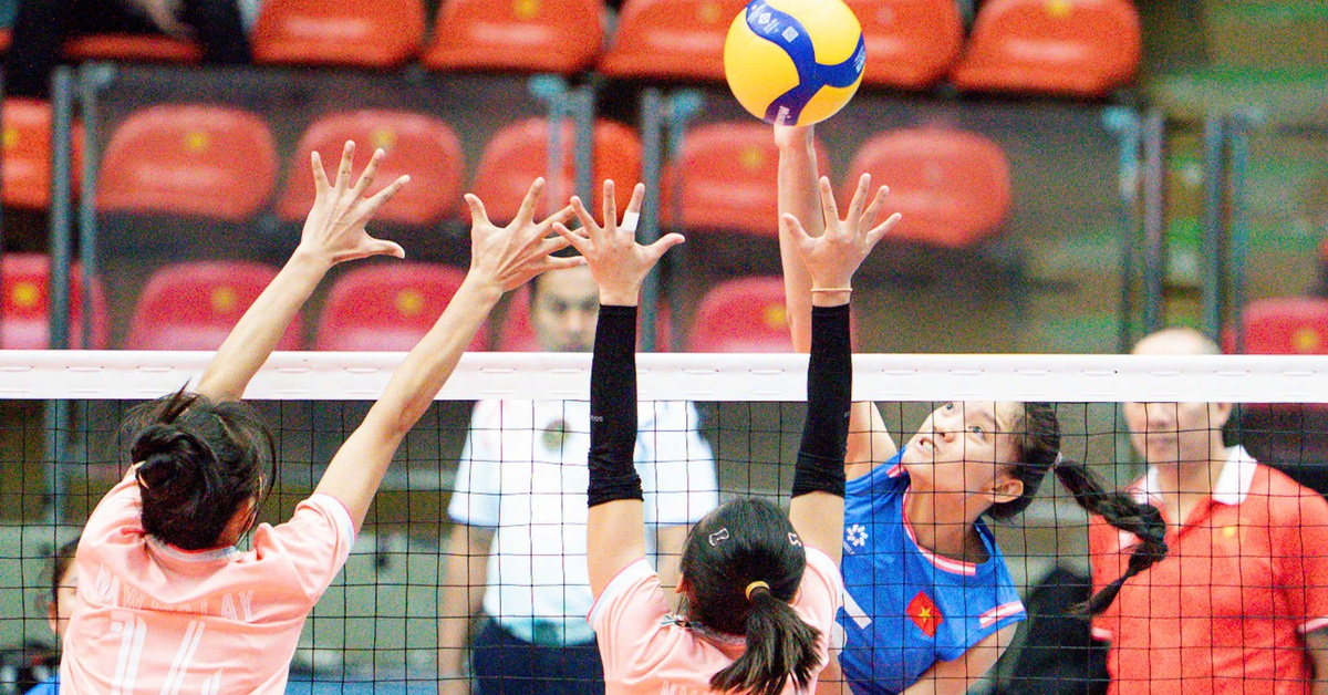 Bóng chuyền nữ Việt Nam thắng nhanh Myanmar 3-0 ở trận ra quân SEA Games 33