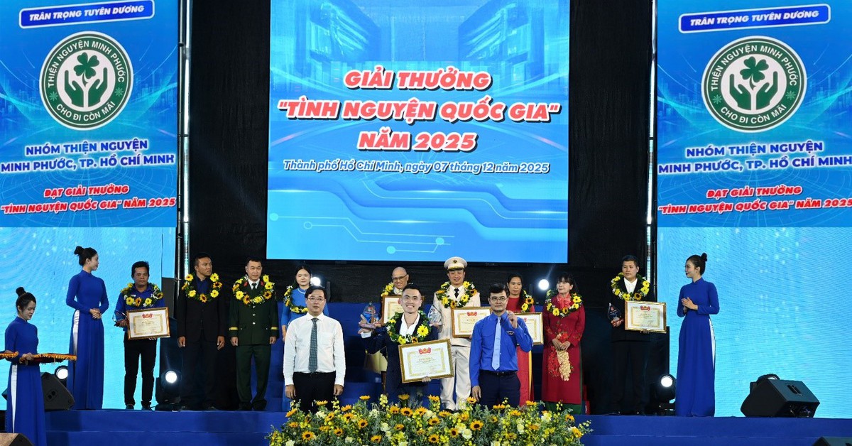 Nhóm thiện nguyện Minh Phước được vinh danh tại Giải thưởng Tình nguyện Quốc gia 2025 - Tuổi Trẻ Online