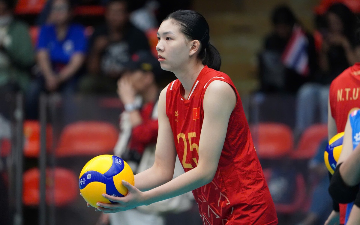 Bóng chuyền nữ Việt Nam - Thái Lan (ván 1): Việt Nam dẫn trước 5 điểm
