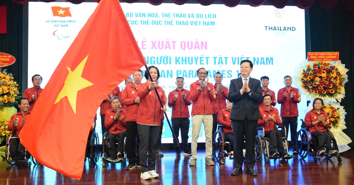 Phó thủ tướng Mai Văn Chính dự lễ xuất quân của đoàn Việt Nam dự ASEAN Para Games 13
