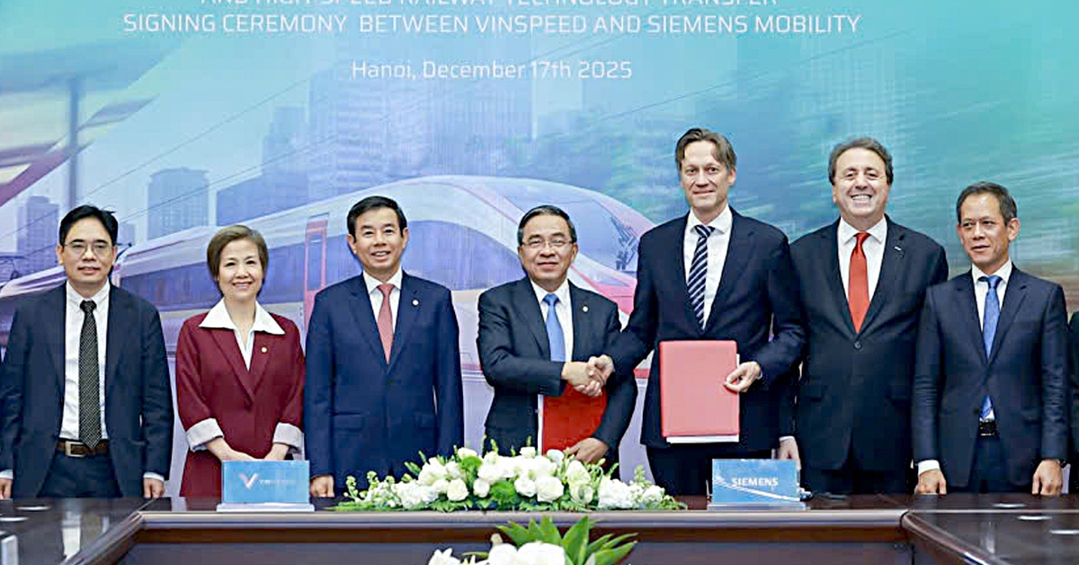 VinSpeed bắt tay Siemens Mobility phát triển đường sắt cao tốc