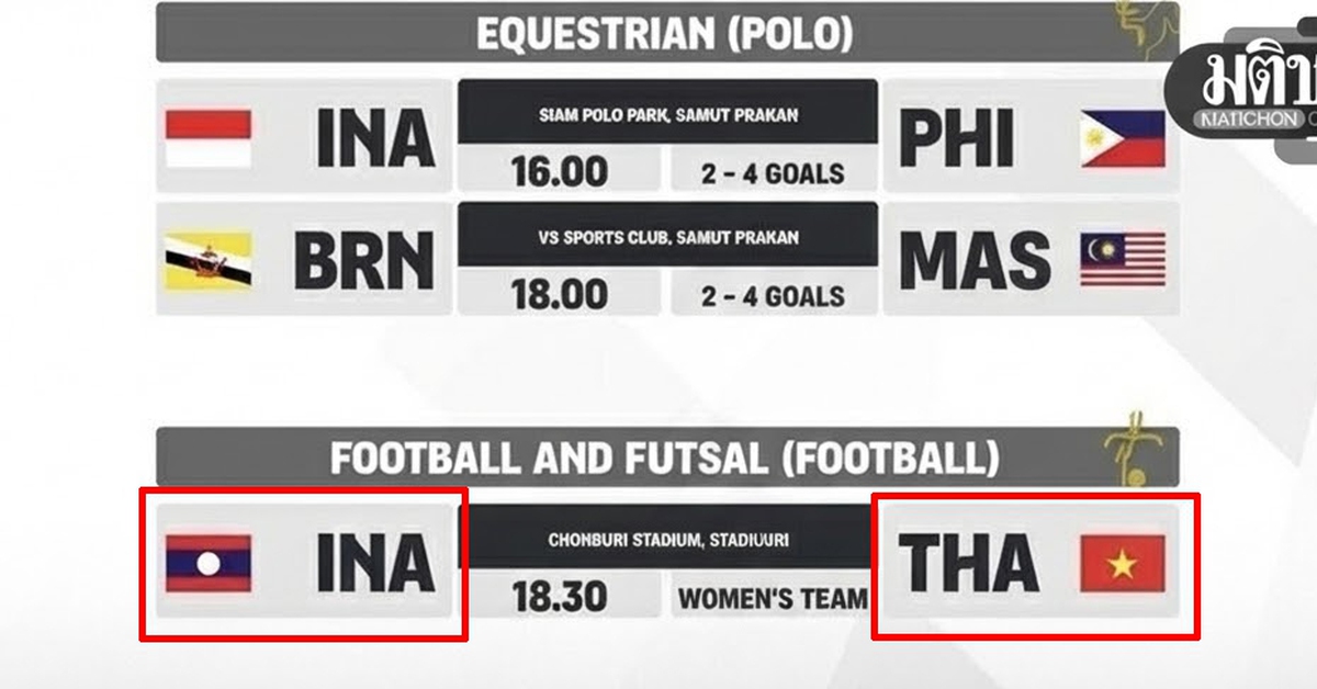 Ban tổ chức Thái Lan lại nhầm lẫn quốc kỳ liên quan Việt Nam trên web SEA Games 33