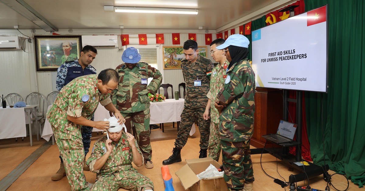 Bệnh viện dã chiến cấp 2 số 7 huấn luyện chuyên môn y tế cho lực lượng gìn giữ hòa bình ở Nam Sudan